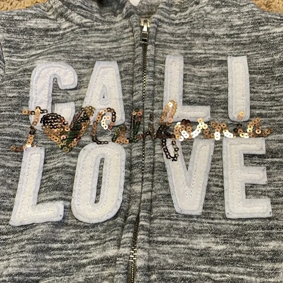 Reflex kids Cali love glitter zip up hoodie - Picture 2 of 9